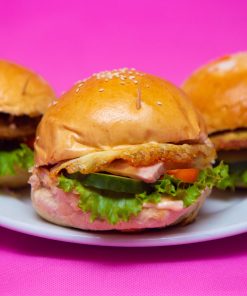 Types of burger at The Promise